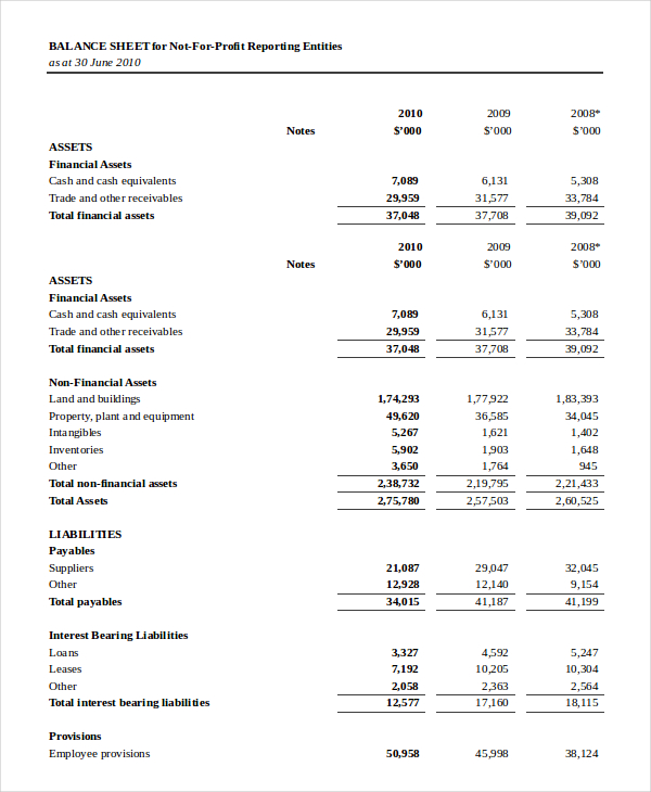 Balance Sheet 22 Free Word Excel PDF Documents Download