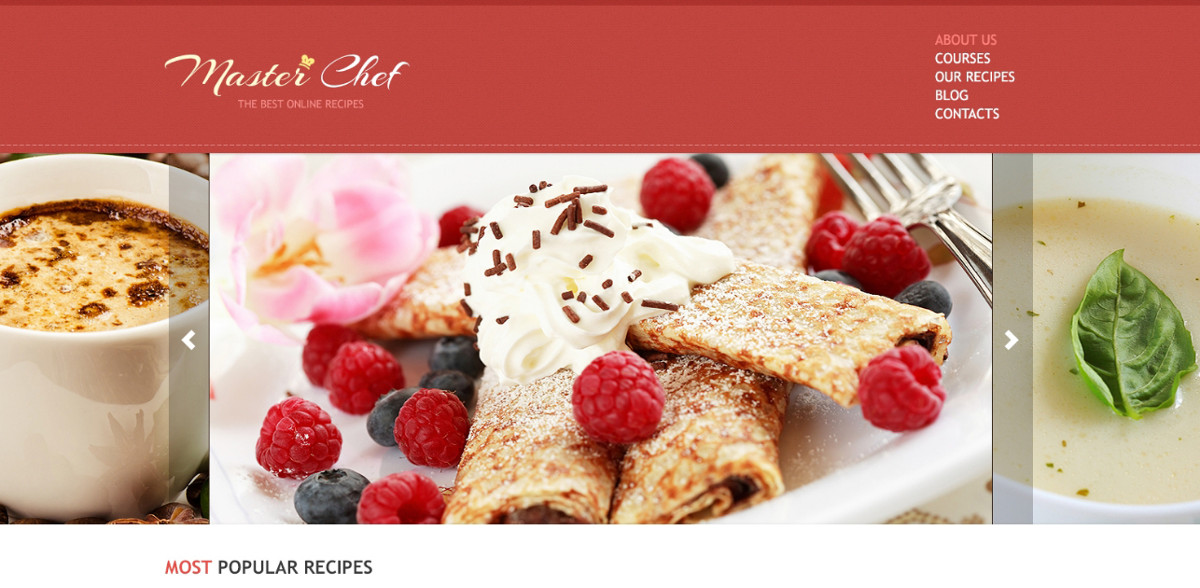 tasty recipe responsive blog joomla template