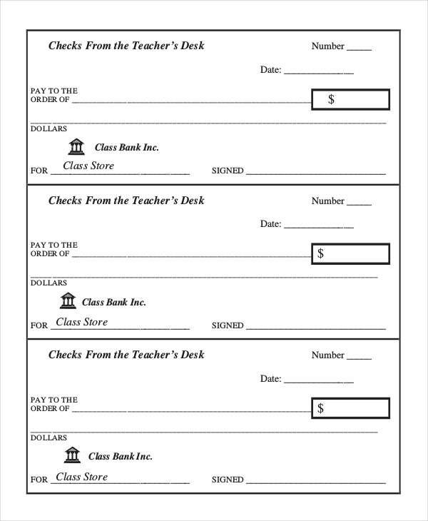 Free Printable Checks For Practice