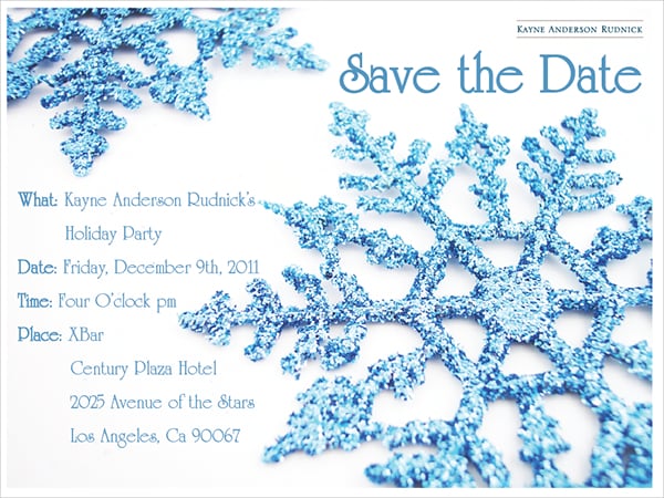 save the date snowflake template design