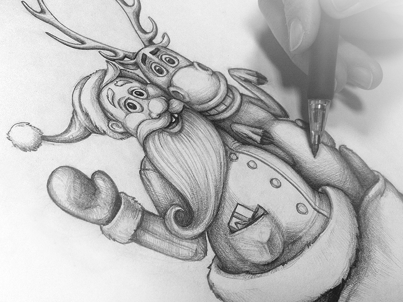 21  Christmas Pencil Drawings