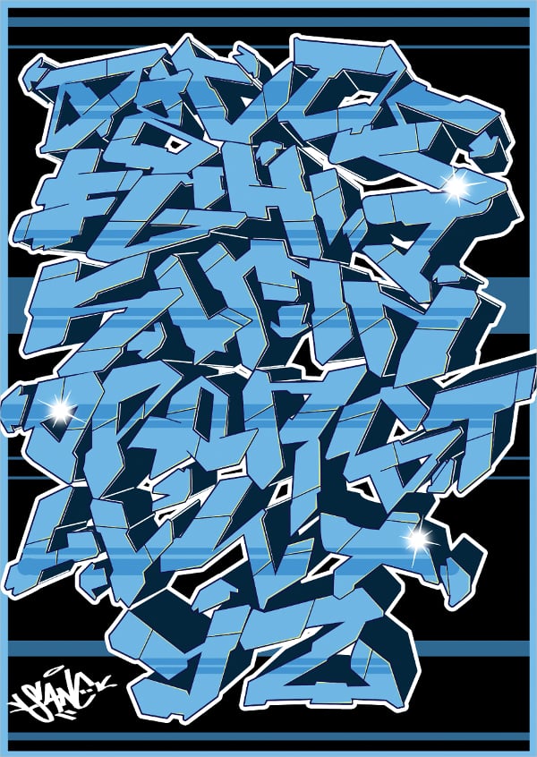 21 Graffiti Alphabet Styles Free PSD EPS Format Download Free 