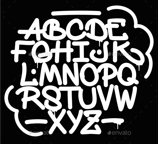 graffiti font alphabet