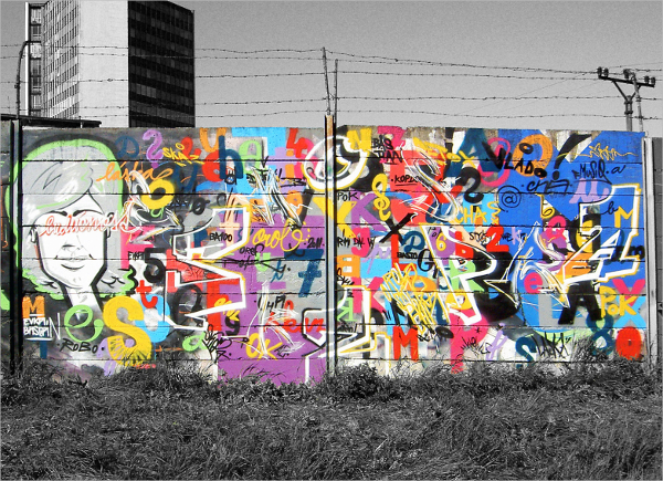 wall art graffiti alphabet