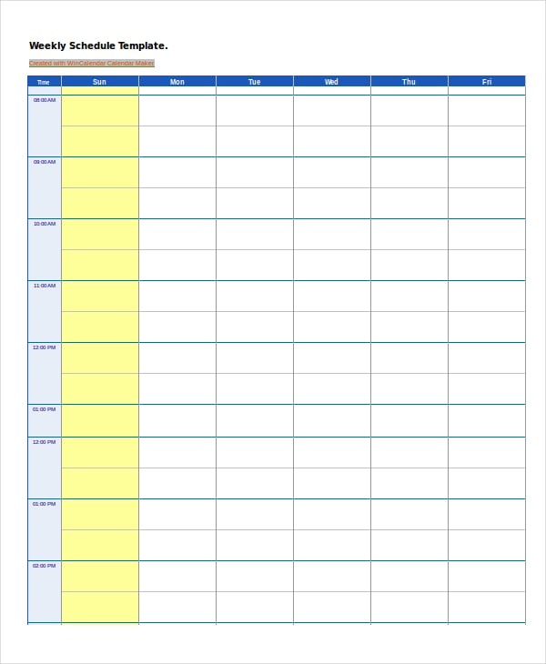 Work Schedule 14+ Free PDF, Word, Excel Documents Download