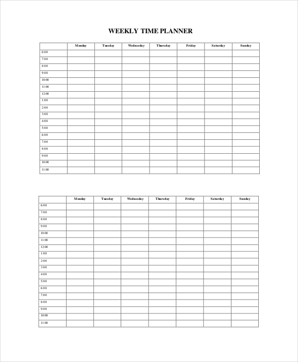 Weekly Planner Template - 24+ Free PDF, Word Documents Download