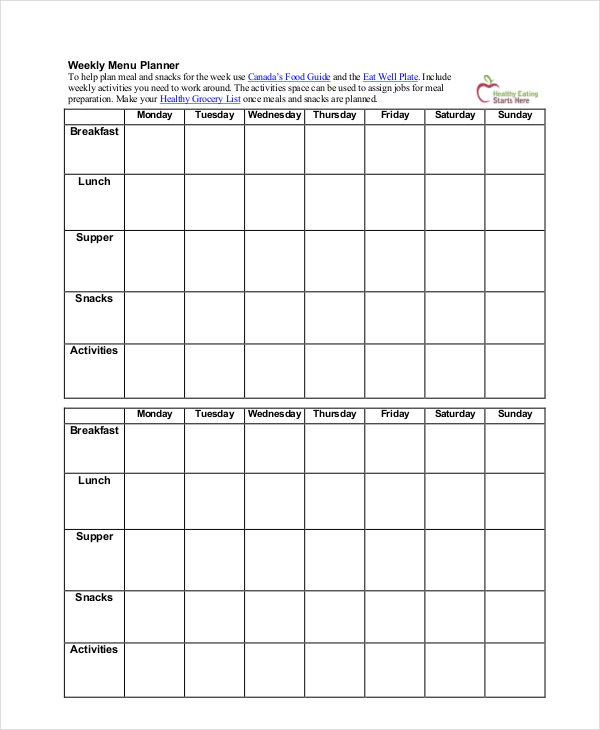 Weekly Planner Template - 24+ Free PDF, Word Documents Download