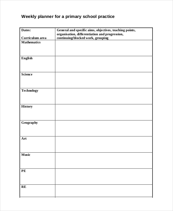Weekly Planner Template - 24+ Free PDF, Word Documents Download