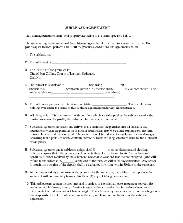 21+ Free Lease Agreement Templates Word, PDF
