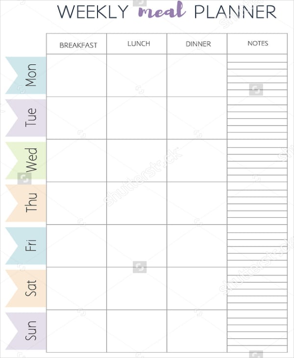 Meal Plan Template 22 Free Word PDF PSD Vector Format Download