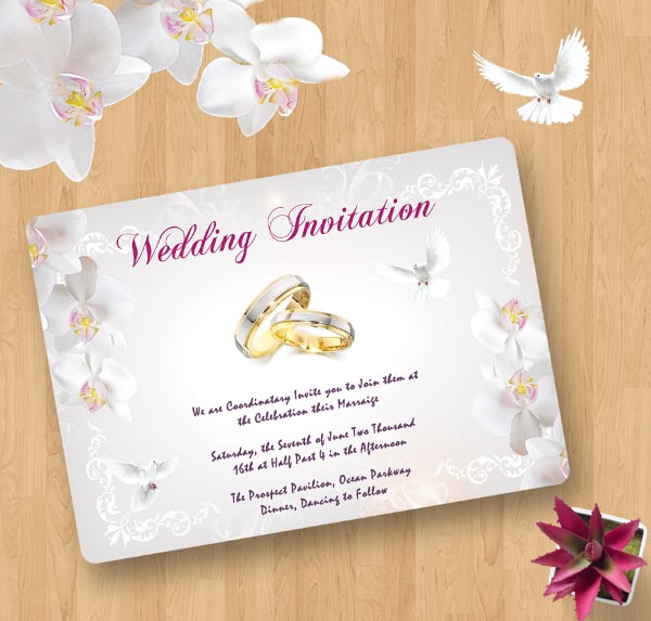 Free Wedding Invitation Card PSD | Cards