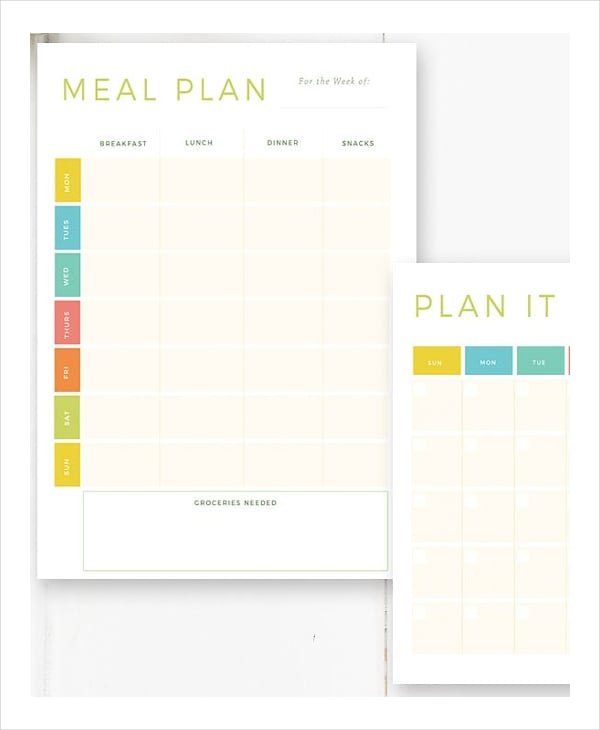 Meal Plan Template - 22+ Free Word, PDF, PSD, Vector Format Download