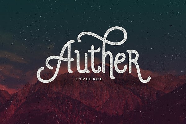 auther typeface font