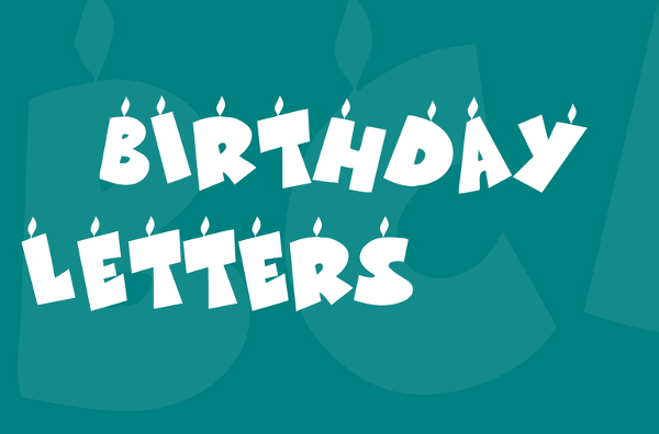 kr birthday letters font