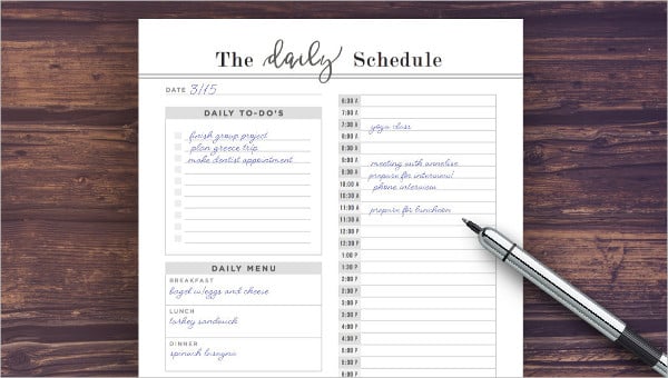simple employee schedule templates