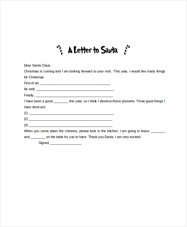father christmas letter template in doc