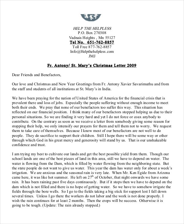 Christmas Letter Template - 13+ Free Word, PDF, PSD Documents Diwnload