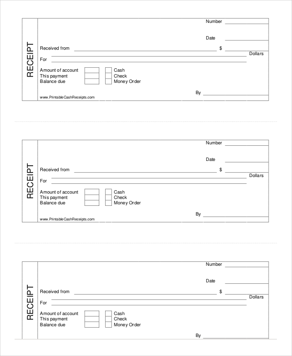 Cash Receipt Template 8 Free Word PDF Documents