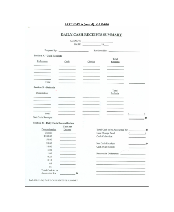 Cash Receipt Template 15 Free Word PDF Documents Download