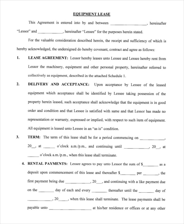 printable blank lease agreement form 19 free word pdf