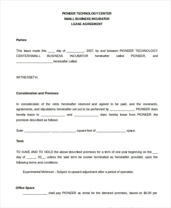 printable blank lease agreement form 19 free word pdf documents