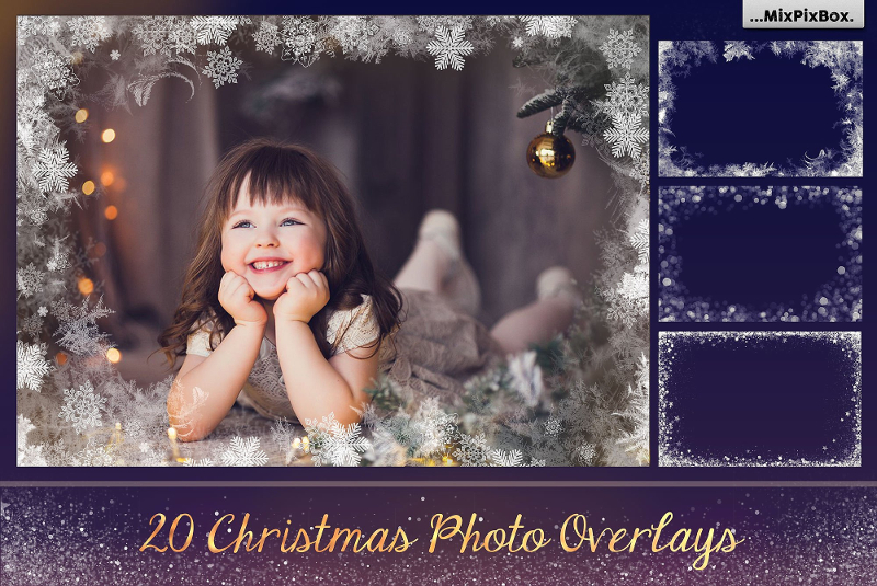 0 effective christmas photo overlays