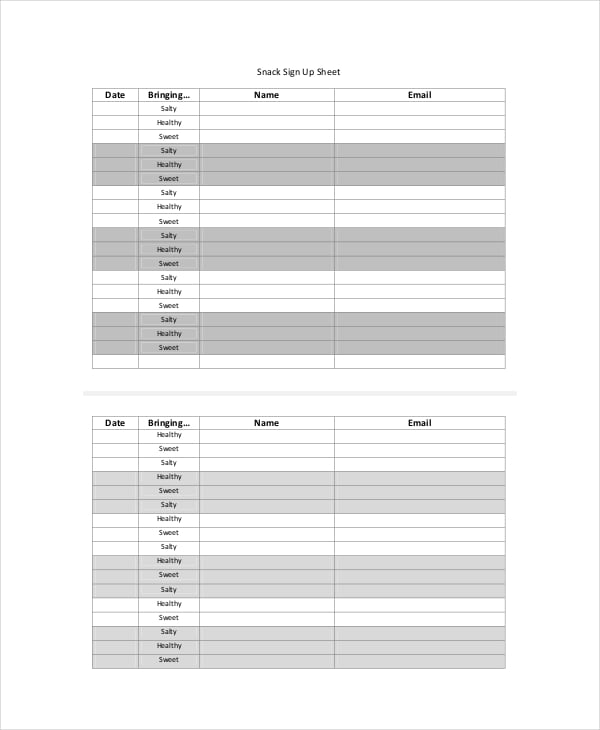 Sign Up Sheet 19 Free PDF Word Documents Download