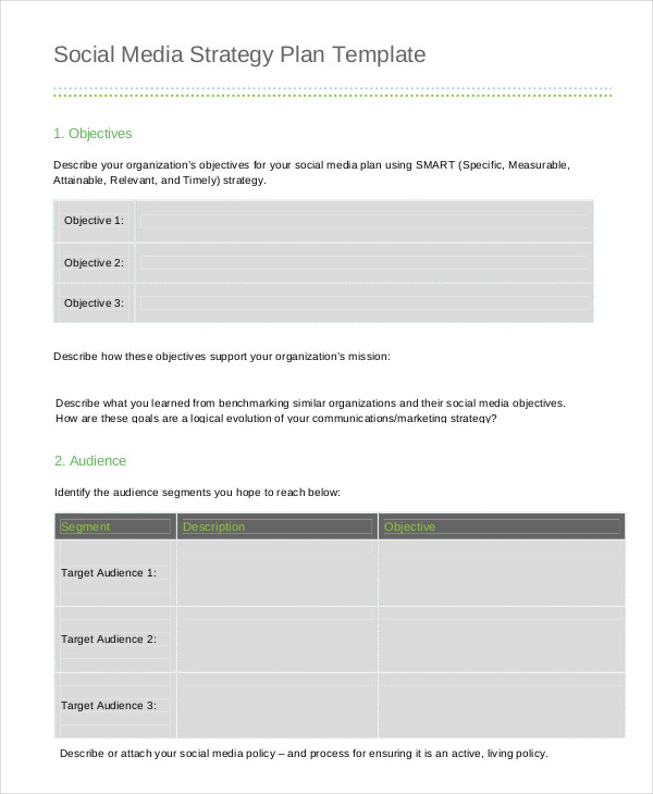 Social Media Strategy Template - 10+ Free Word, PDF Documents Download