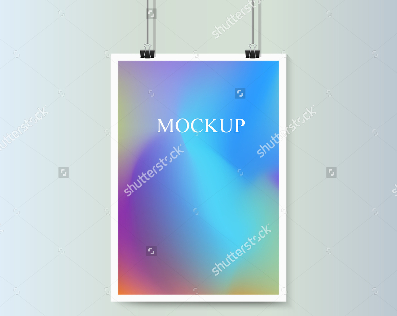 vertical poster with colorful background