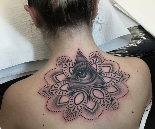 eye geometric tattoo