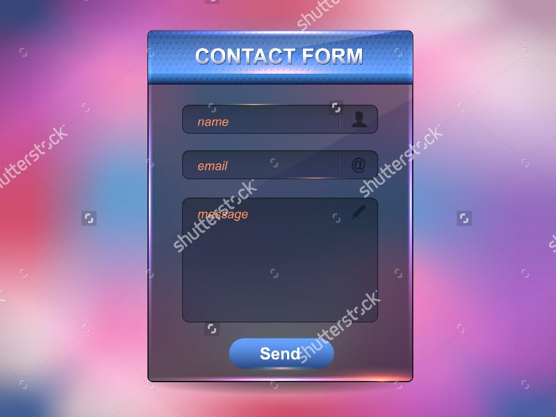 vector illustration contact form