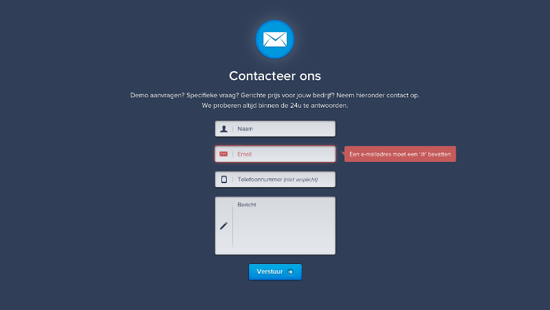 input field contact form
