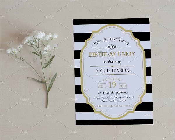elegant birthday party invitation