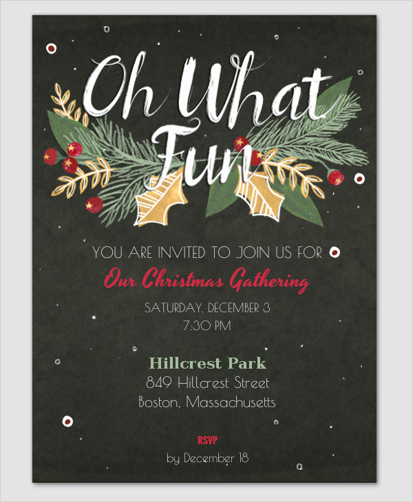 premim christmas party invitation template