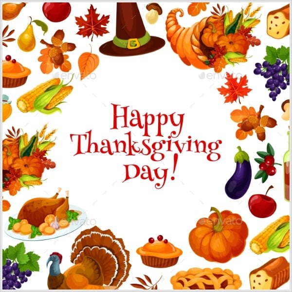 happy thanksgiving day greeting card