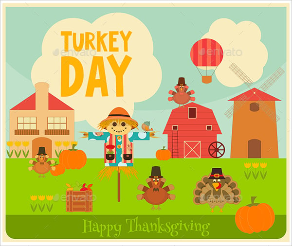 turkey happy thanksgiving card