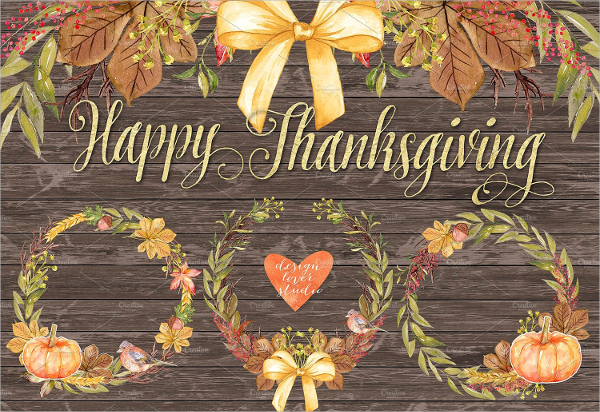 watercolor happy thanksgiving card