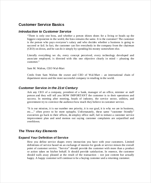 customer service training manual template