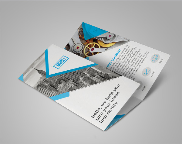 company tri fold brochure template