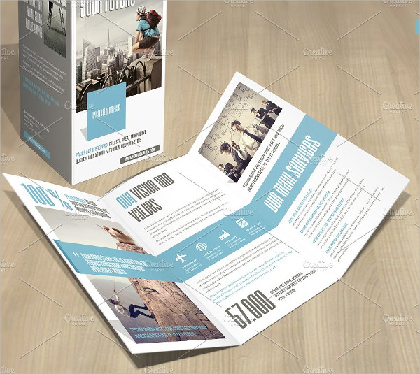 modern corporate tri fold brochure template