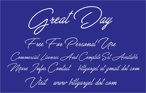 great-day-personal-use-font
