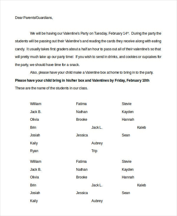 valentine letter template
