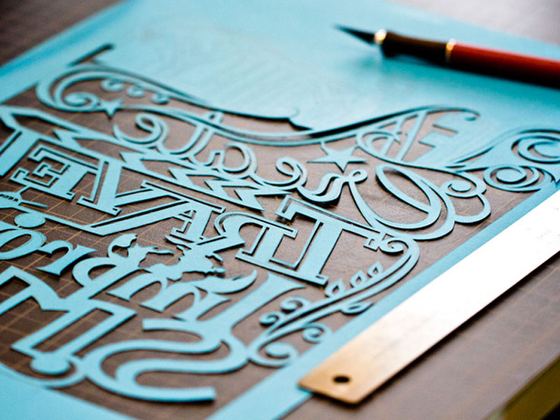 paper cut art of alphabets