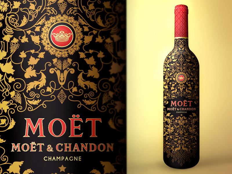 decorated wine bottle mockup