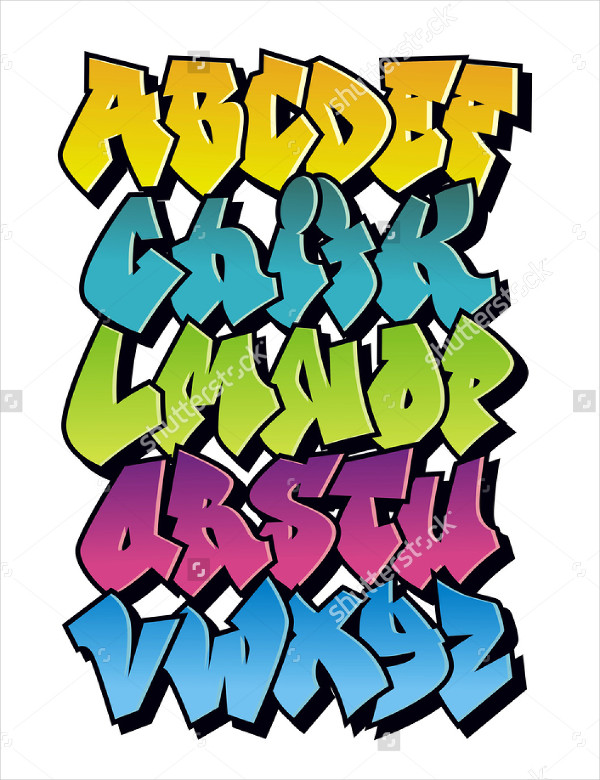 cartoon graffiti letter