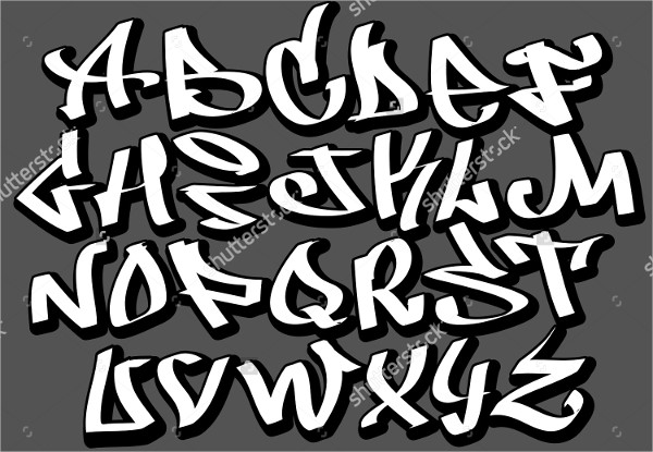 graffiti alphabet wildstyle a z 3d