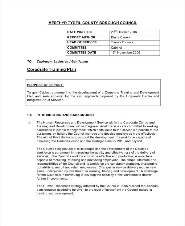 17+ Training Plan Templates Word, PDF, Apple Pages