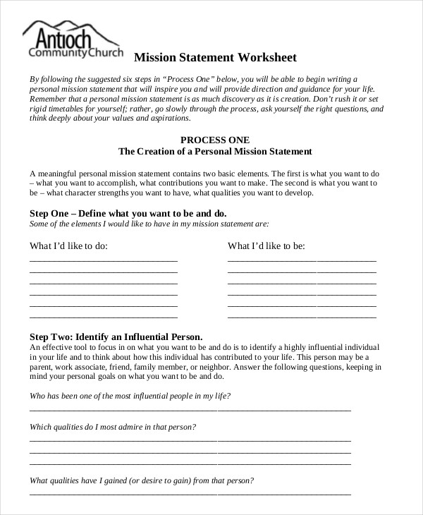 Mission Statement Template - 10+ Free Word, PDF Format | Free & Premium