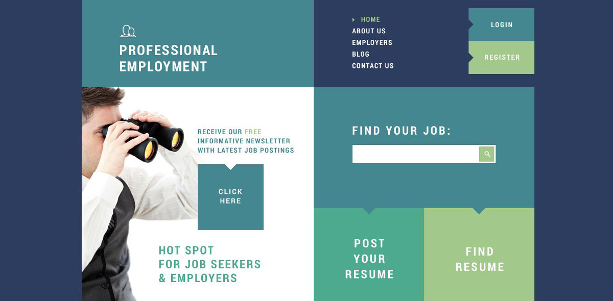 professional employment joomla template