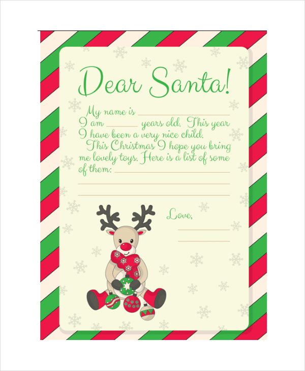 10 Letter To Santa Template Word Perfect Template Ideas